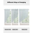 thumbnail image 4 of Blue Striped Swag Valances for Windows, Blue White Stripes Farmhouse Rod Pocket Sheer Valances for Large Windows, Swag Toppers Light Filtering for Kitchen Living Room 2 Panels 36''x45'', 4 of 6