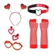thumbnail image 1 of 5 Pcs Valentine'S Day Costume Set for Women with Earrings , Gloves,Heart Headband, Sunglasses, and Necklace, 1 of 5