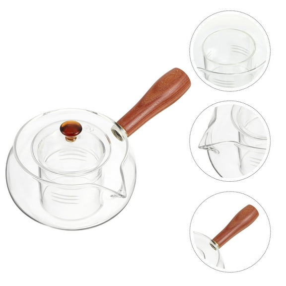 UPKOCH Practical Tea Kettle Glass Side Handle 1Pcs