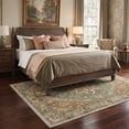 thumbnail image 2 of GENIMO 8'x10' Area Rug for Living Room, Large Machine Washable Non Slip Low Pile Rug for Bedroom Dining Room, Vintage Persian Diamond, Earthy Sage, 2 of 5