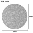 thumbnail image 6 of Round Waterproof Tablecloth Grey Reusable Indoor/Outdoor Durable Table Cover for Kitchen and Dining Room 60 Inch X 60 Inch, 6 of 6