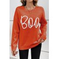 thumbnail image 4 of Redhotype Boo Print Knit Sweater: Long Sleeves, Drop Shoulder Chic, 4 of 8