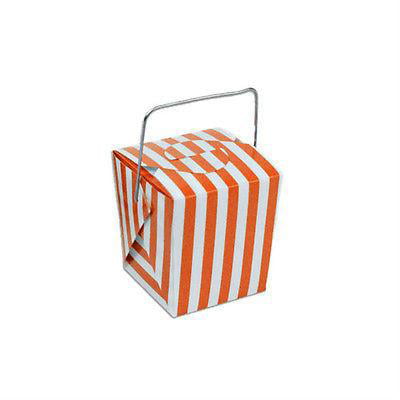 Striped Mini Take Out Boxes with Wire Handle, 1-5/8-inch, 12-Piece,
