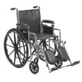 thumbnail image 3 of Chrome Sport Wheelchair, Adjustable and Detachable Desk Arms, Elevating Leg Rests, 18" Seat, 3 of 5