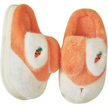 

DanceeMangoo Cute Bunny Rabbit Furry Slippers for Women Men Trendy Soft Fluffy Faux Fur Pilush Warm House Shoes Indoor