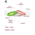 thumbnail image 4 of PULLIMORE Silicone Wedding Rings for Women Thin and Stackable Rubber Wedding Bands (Size 5), 4 of 9