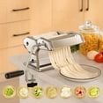 thumbnail image 4 of para Pasta de acero inoxidable, cortador de fideos con rodillo ajustable para lasaña, arcilla, Fettuccine, fabricación de fideos, Soledad Máquina para hacer pasta, 4 of 9