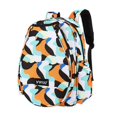 thumbnail image 3 of Mochila de tenis, bolsa de tenis, funda para raqueta, bolsa grande portátil para raqueta, bolsa de bádminton para paletas de pickleball, pelotas, Azul Negro Marrón, 3 of 8