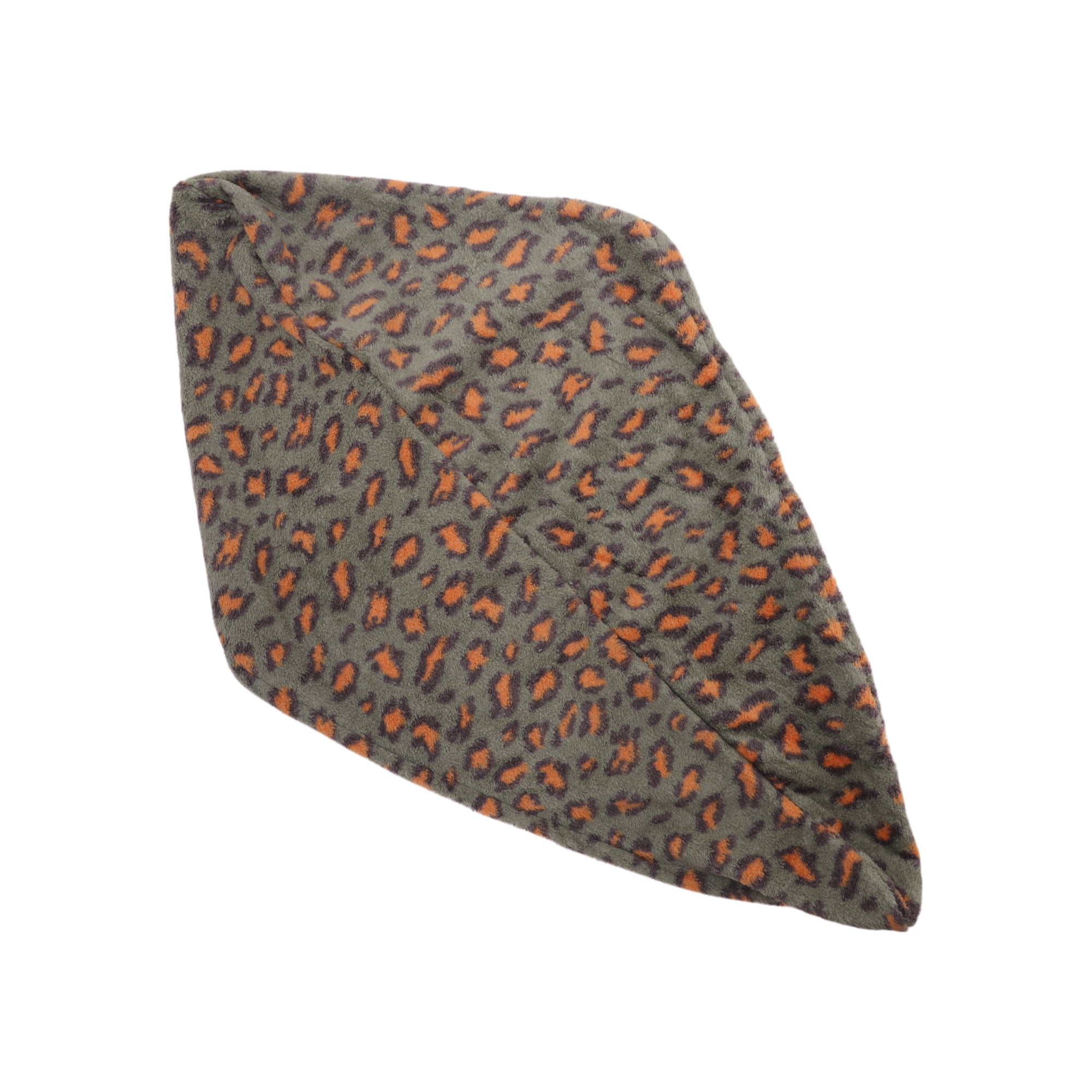 Unique Bargains 1pc Water-absorbent Leopard Print Hair Towel 26.38"x 10.24" Light Green