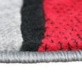 thumbnail image 6 of Masada Rugs Modern Contemporary Round Area Rug, Red Grey Black. (5 Feet X 5 Feet) Round, 6 of 7