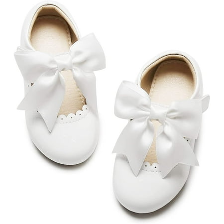 

Toddler Girl Shoe School Party Girls Flat Flower Girl Mary Jane Dress Shoes
