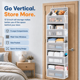 thumbnail image 7 of GAZILY® 5-Tier Over the Door Hanging Organizer with Mesh Pockets, 44 lb Capacity Behind Door Organizer, Gray, 7 of 7