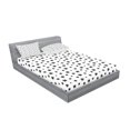 thumbnail image 2 of Ambesonne Modern Fitted Sheet & Pillow Sham Set, Art Stars Grunge Style, Queen, White Black, 2 of 2