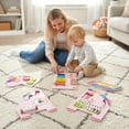 thumbnail image 4 of Costway 11-in-1 Wall-mounted Wooden Sensory Wall Panels for Kids Early Development Pink, 4 of 10