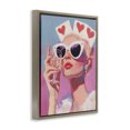 thumbnail image 2 of Stupell Industries Contemporary Queen of Hearts Retro Glam Brown Floating Frame Canvas Art, 25 x 31, by The Prints Vibe, 2 of 8