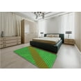 thumbnail image 4 of Ahgly Company Indoor Round Patterned Lime Green Area Rugs, 6' Round, 4 of 6