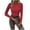 Red, variant on XFLWAM Women's Long Sleeve Sweater Classic-Fit Crewneck Fitted Pullover Knit Sweater Top Brown S