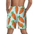 thumbnail image 3 of Qekee Cartoon Carrot print Mens Swim Quick Dry Stretch Swim Shorts Lining Bathing Suits Swimwear Beach Shorts with Pockets, 3 of 9