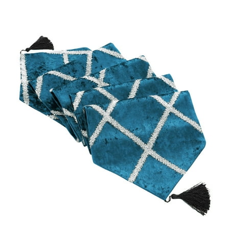 

Crafts European Style Table Runner Romantic Wedding Decoration Rhomboids Pattern