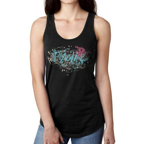 Vibrant Graphic Surf-Inspired Racerback Tank Women's -Pipeline Designs