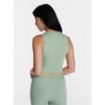 thumbnail image 3 of No Boundaries Cotton Stretch Ribbed Tank Top, Women's XS-XXXL, 3 of 5