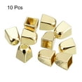thumbnail image 3 of Uxcell 10Pack 4mm Metal Bell Stopper Square Cord Ends Lock Rope Fastener, Gold, 3 of 6