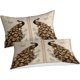 thumbnail image 2 of Funda nórdica de 3 piezas con estampado de pavo real dorado, funda nórdica de lujo dorada doble, 2 of 7