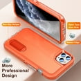 thumbnail image 4 of for iPhone 11 Pro Case Kickstand Durable 3-Layer Military Grade Protective Cover Hybrid Silicone Heavy Duty Rugged Shockproof Screen Lip Raised Protection for iPhone 11 Pro Case,
Clear+Orange, 4 of 8
