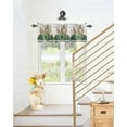 thumbnail image 6 of Spring Easter Valance Curtain for Window,Cartoon Bunny Hunter Green Truck Rod Pocket Kitchen Valances Short Curtain Panel Retro Cotton Linen Windows Treatment Drapes for Bedroom/Living Room/Cafe, 6 of 6