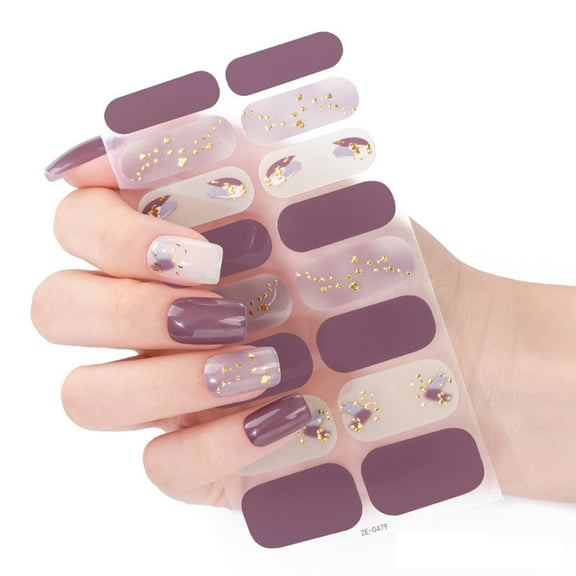 Reusable Nails Stickers For Women Waterproof Glossys Finish For Work Parties Travel And Daily Use