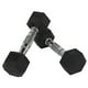 thumbnail image 1 of Par De Mancuernas Hexagonales  De Caucho  Fire Sports  Negro  2Kg Fire Sports Par de Mancuernas/Caucho/Negro, 1 of 4