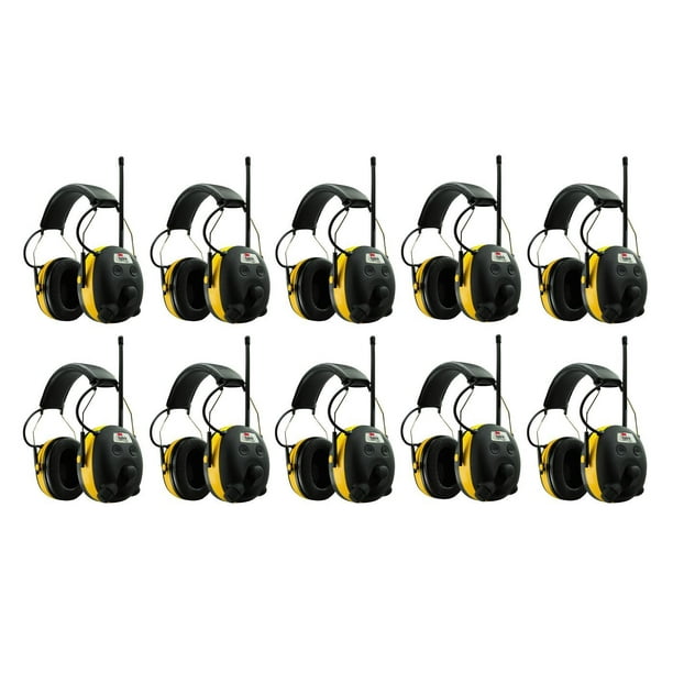 (10) Peltor Worktunes Digital AM FM MP3 Radio Headphones Hearing Ear