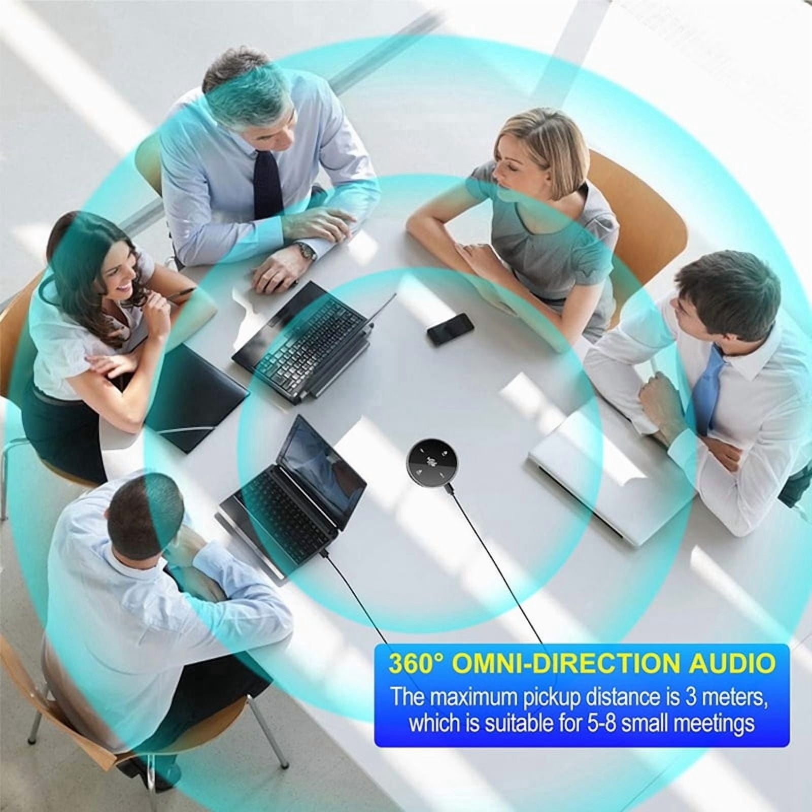 USB Conference Microphone with Speaker,Laptop Omnidirectional Computer Mic ,for Zoom Meetings,VoIP Call