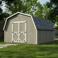 thumbnail image 2 of Little Cottage Co. 12x14 Classic Gambrel Barn with 4 ft. Sidewalls and Floor, Outdoor Wood Storage Shed Do-It-Yourself Precut Kit, 2 of 14