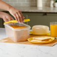 thumbnail image 2 of Polypropylene Big Bread Box With Butter Dish Container - Yellow, 3800ml+ 300ml | Recyclable Bread Box & Butter Dish Combo - 100% Food Grade, Reusable, Dishwasher Safe, Freezer Safe, 2 of 5