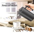 thumbnail image 4 of Cafetera de prensa francesa Utopia Kitchen, 1500 ml, acero inoxidable, 4 of 5