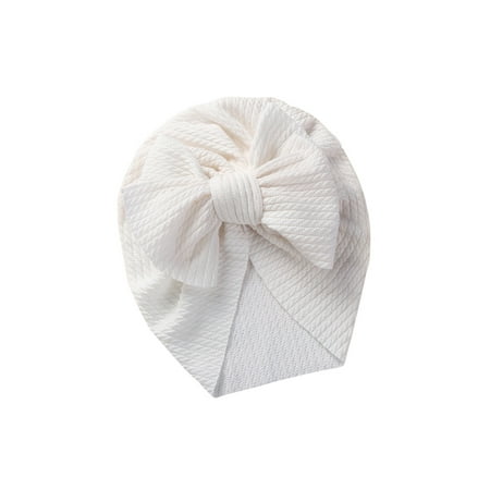

Listenwind Baby Warm Turban Hat Classic Bow Knot Beanie Hat Stretchy Solid Color Head Wrap