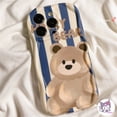 thumbnail image 4 of Redmi 12C 10C 9T 9C Note 12s 12 11 11s 10s 9s 10Pro A2 A1 10 11A 10A 9A Xiaomi 11 Lite 12 Poco X3Pro Cute Brown Bear 3D Borde Curvo Onda Brillante Funda Para Teléfono Suave, 4 of 4