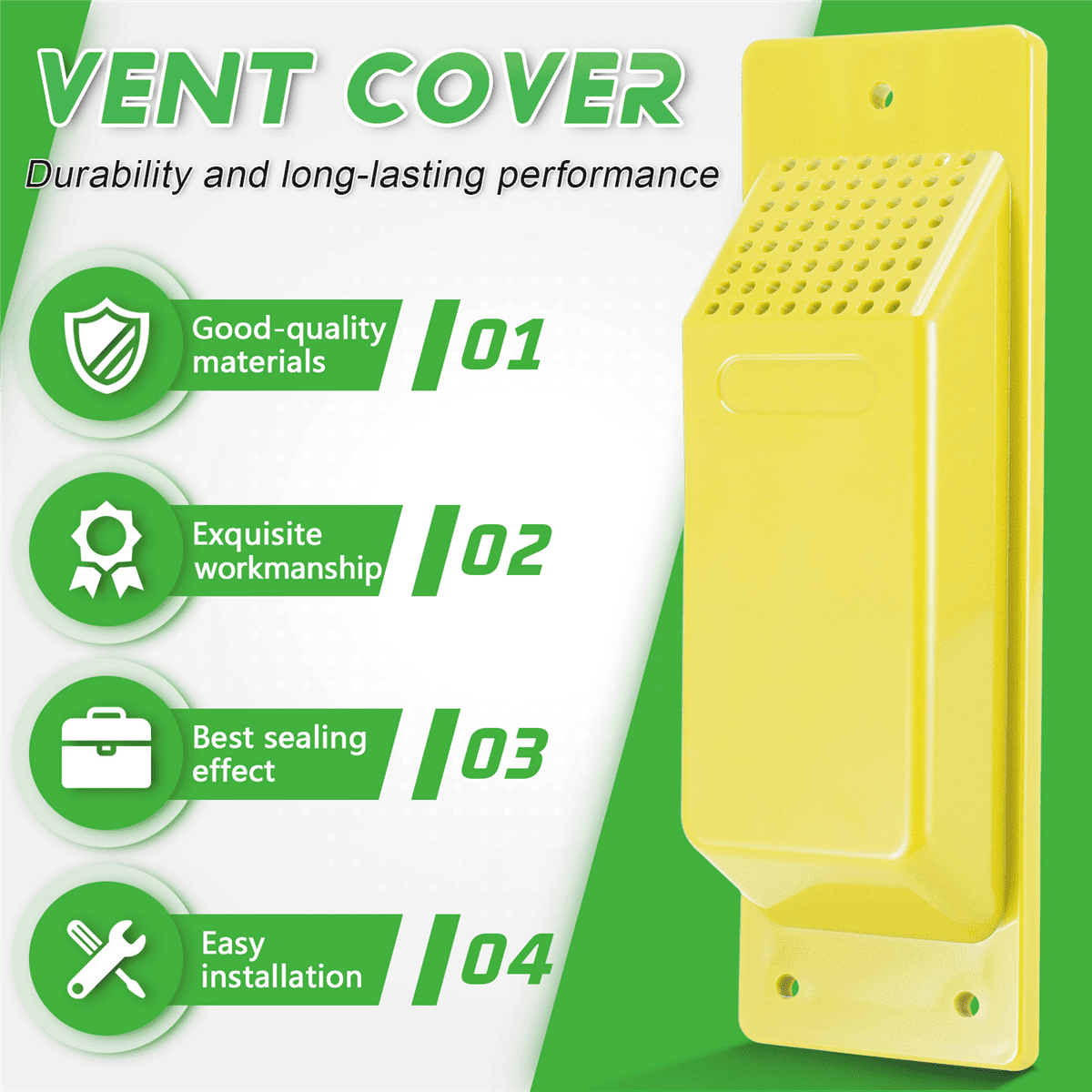 8PCS Shipping Container Air Vent Kit Heavy Duty Shipping Container Accessories Flow Ventilation Kit Yellow
