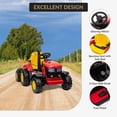 thumbnail image 4 of Aoile Ride On Tractor with Remote Control, 12V 7Ah Kids Electric Car with Detachable Trailer, 35W Dual Motors, 7-LED Lights for Kids 3-6, Red, 4 of 9