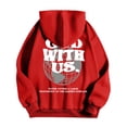 thumbnail image 5 of sususu Mens Hoodies Pullover Big And Tall Graphic Printed Hoodie For Everyday Wear Casual Sweatshirt For Comfort And Style For Sports And Leisure Activities,Red,S, 5 of 6