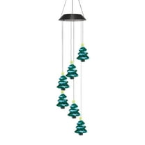 Beautynvta Solar Christmas Wind Chimes Light, Colorful Tree Hanging Lights, Solar Powered Lights Waterproof LED Wind Chimes for Outdoor Garden Balcony Decor, 27.6 Inch