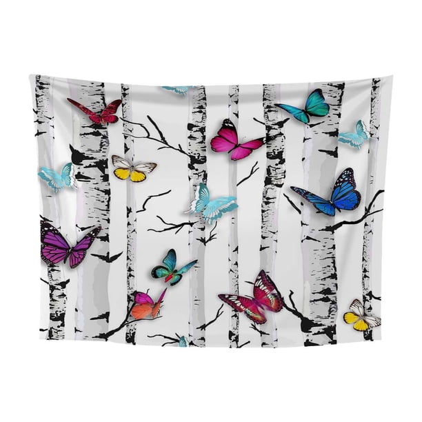 Tapiz de impresión 3D para colgar en la pared, decoración de fondo en pulgadas Mariposas