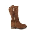 thumbnail image 2 of Little Girl's Zip up Riding Boots Fringe Accent, Chestnut, 9 Toddler, 2 of 3