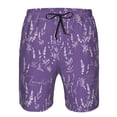 thumbnail image 4 of Naloa Lavender Flowers Men's Beach Shorts, Surfing shorts, Swim trunks, Quick Dry Swim Trunks for Surfing Beach Fun - XX-Large, 4 of 9