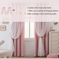 thumbnail image 4 of Cortinas opacas MYSKY HOME rosas de 160 cm de longitud para dormitorio, 4 of 9