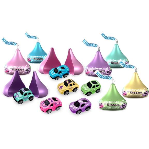 Hershey KISSES Pull-Back Mini Die-Cast Race Car in Surprise Capsule – Candy-Themed Toy Vehicle