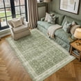 thumbnail image 3 of BERTHMEER 8'x10' Area Rugs for Living Room Vintage Green Rugs for Bedroom Office Machine Washable Large Farmhouse Dining Room Oriental Carpets Non Slip Traditional Distressed Rugs, 3 of 7