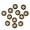 Dark Brown 20L, variant on Mibo 10pcs Urea Imitation Horn Suiting & Coat Button - 4 Hole - Classic Shape - 28L(18mm) - Beige Brown Mix