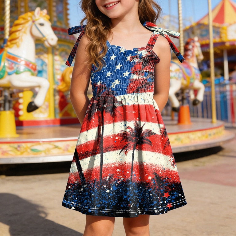 4t dresses Atoguta Size 4t-14 Tea Party Dress for Little Girls Summer Casual Party A-line Sleeveless Stretchy Camisole Tank Dress Black, Girl's, Size: 7-8